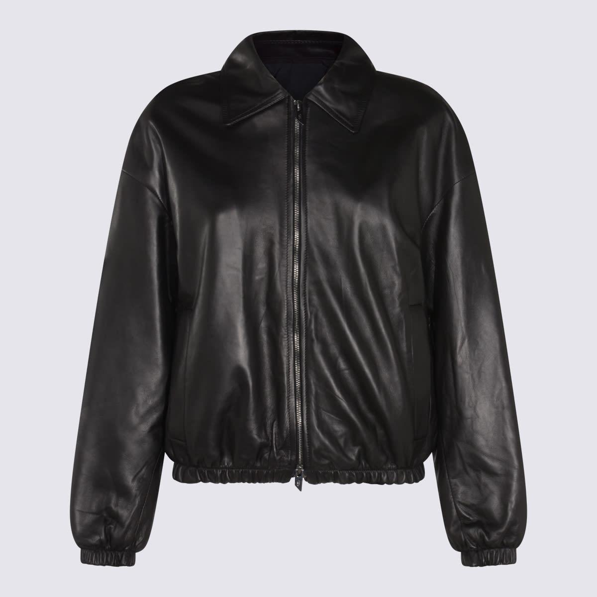 salvatore santoro black leather jacket