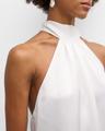 sam ruched halter mini dress