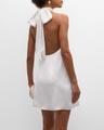 sam ruched halter mini dress