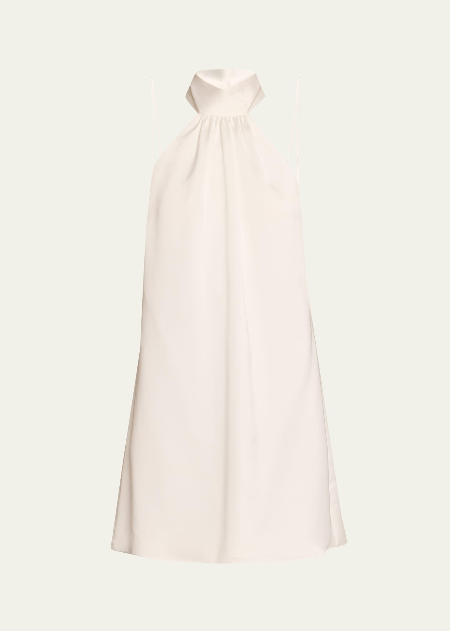 sam ruched halter mini dress