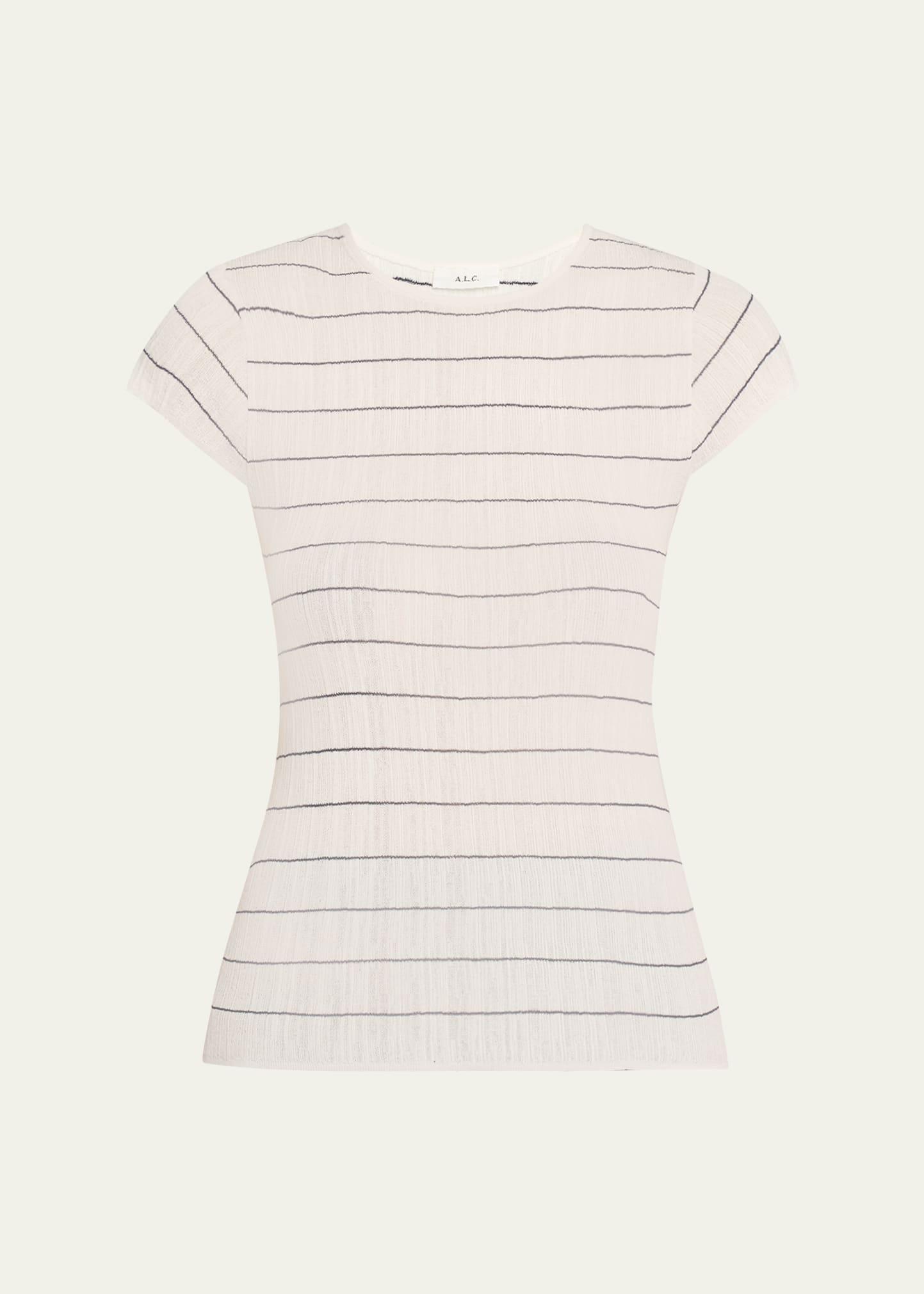 sam stripe crewneck tee