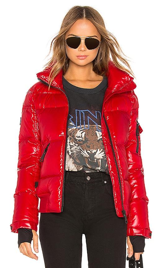 sam. freestyle bomber in red.