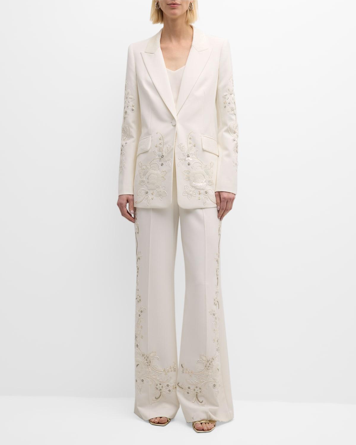 samantha beaded floral-embroidered pants