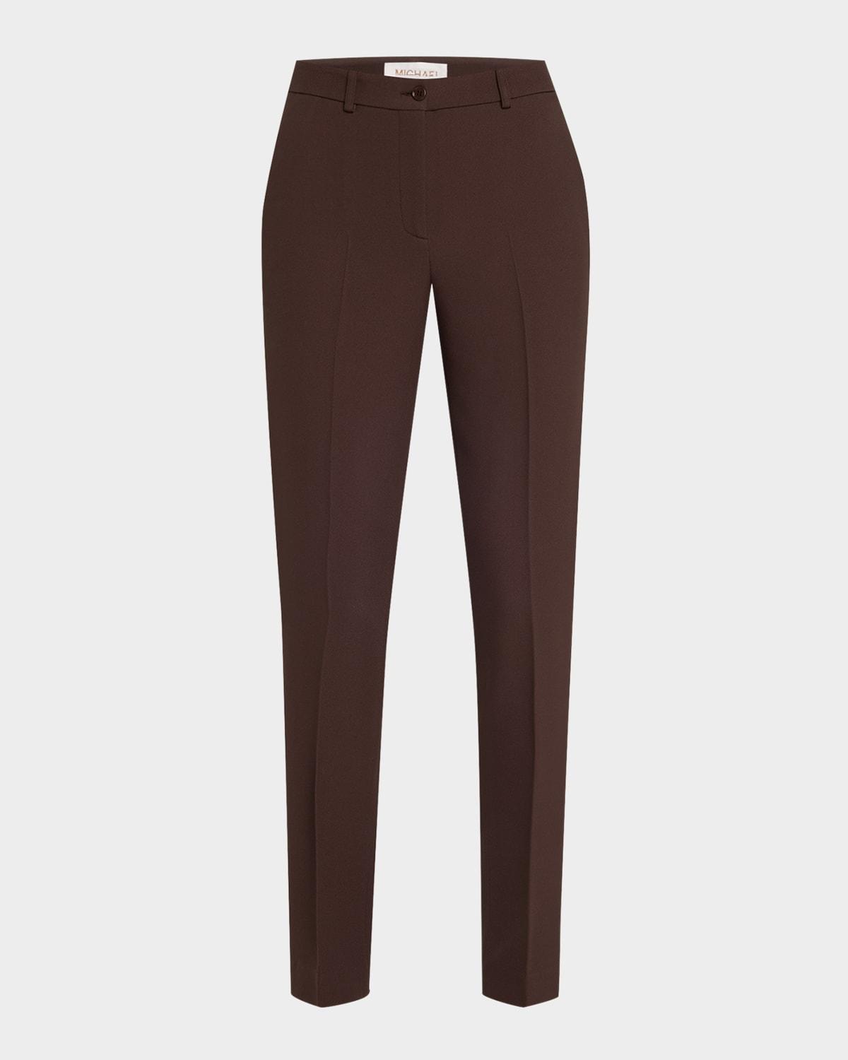 samantha double crepe sablé slim-leg pants