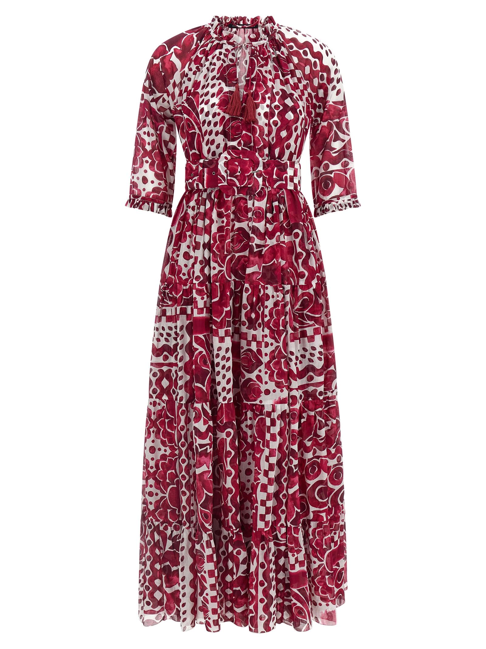 samantha sung eden dress fuchsia cotton - women