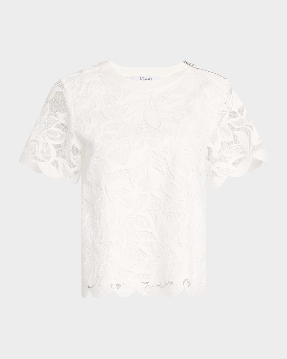 samaria short-sleeve lace top