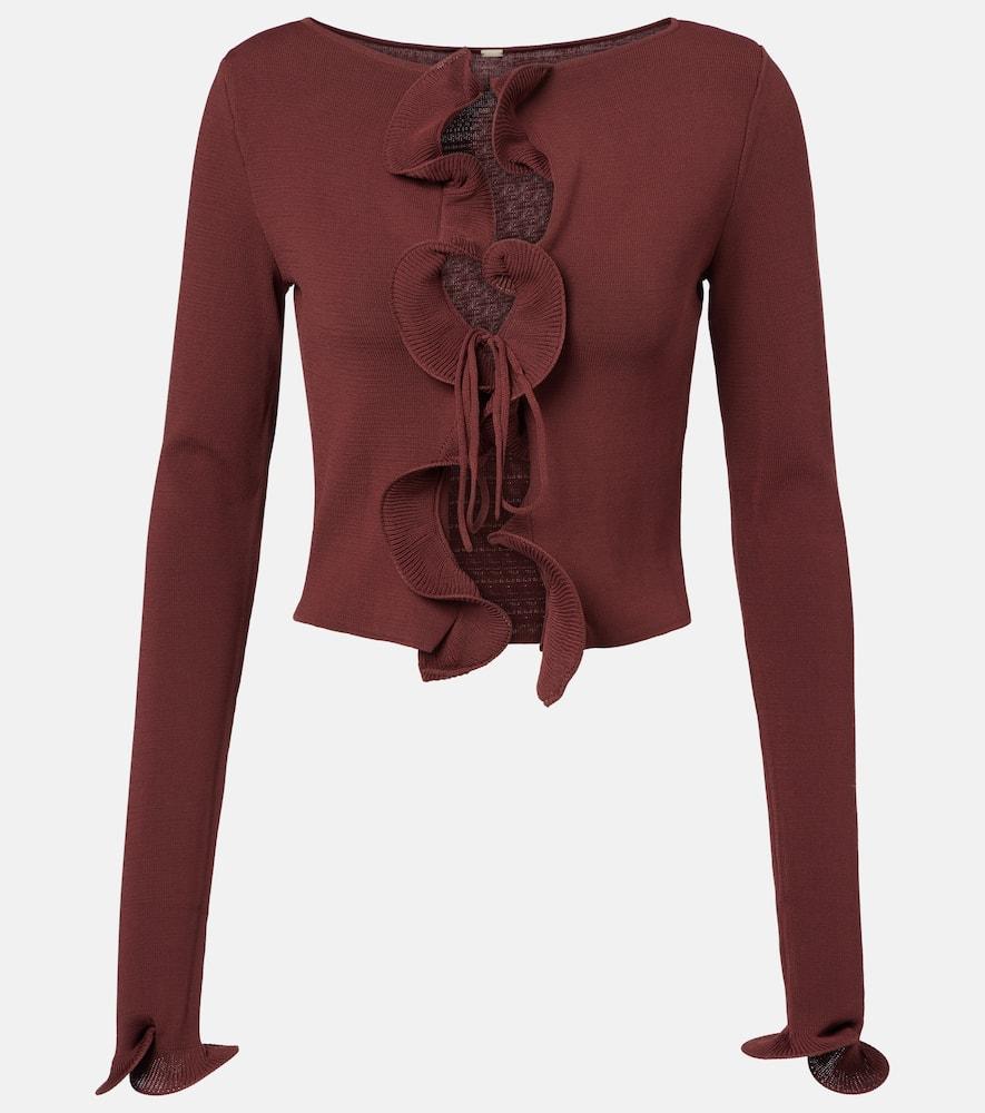 same knitted ruffled top