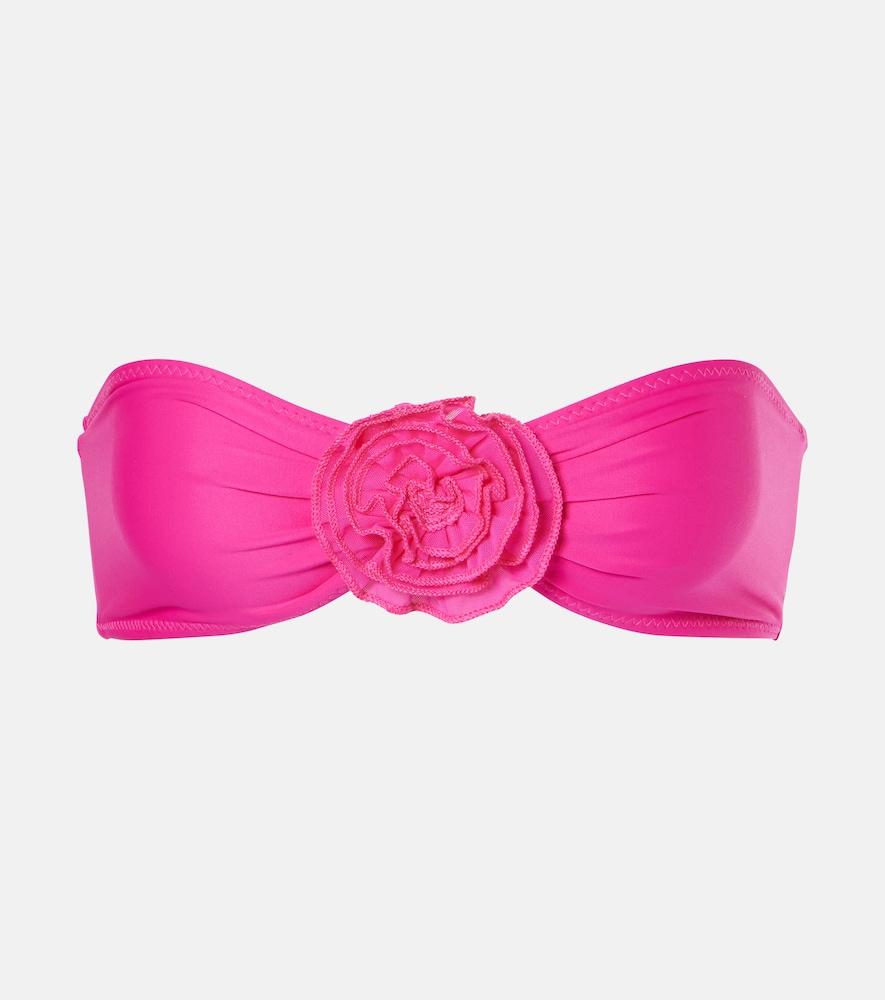 same rose bandeau bikini top