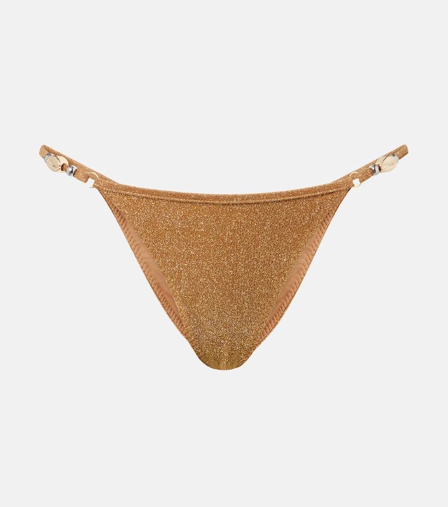 same shell embellished bikini bottoms