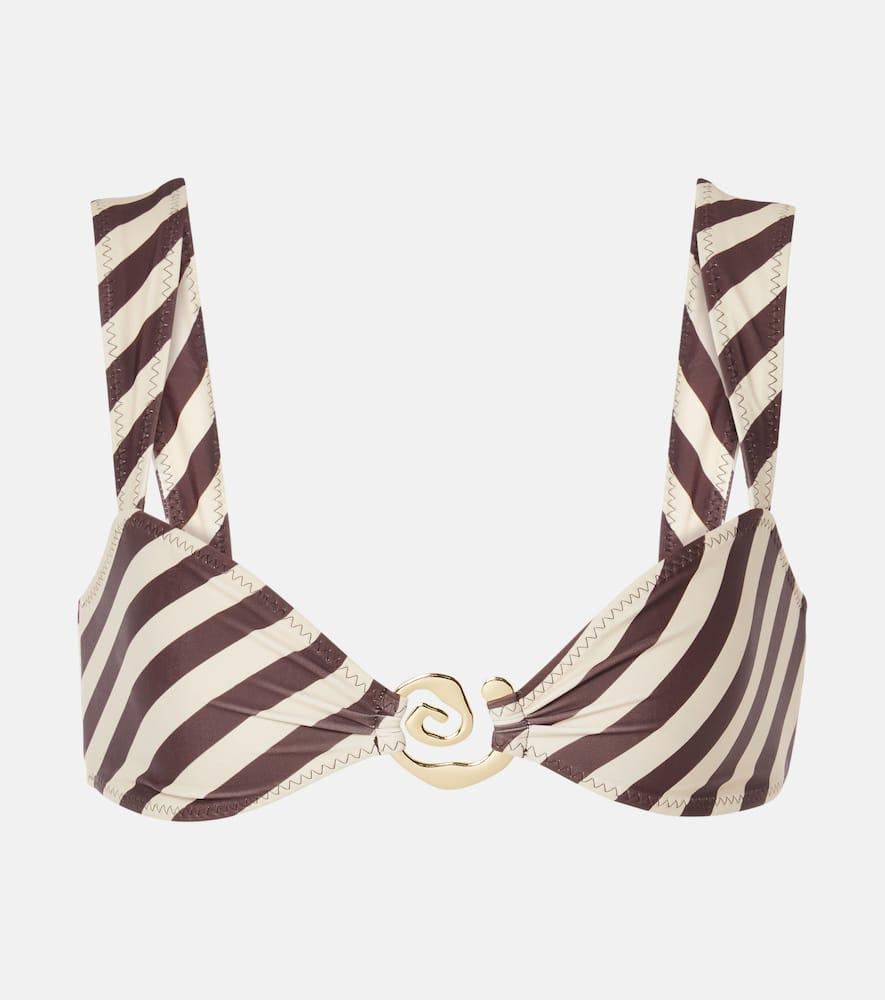 same spiral striped bikini top