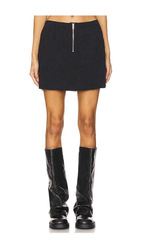 sami miro vintage porterhouse mini skirt in black.