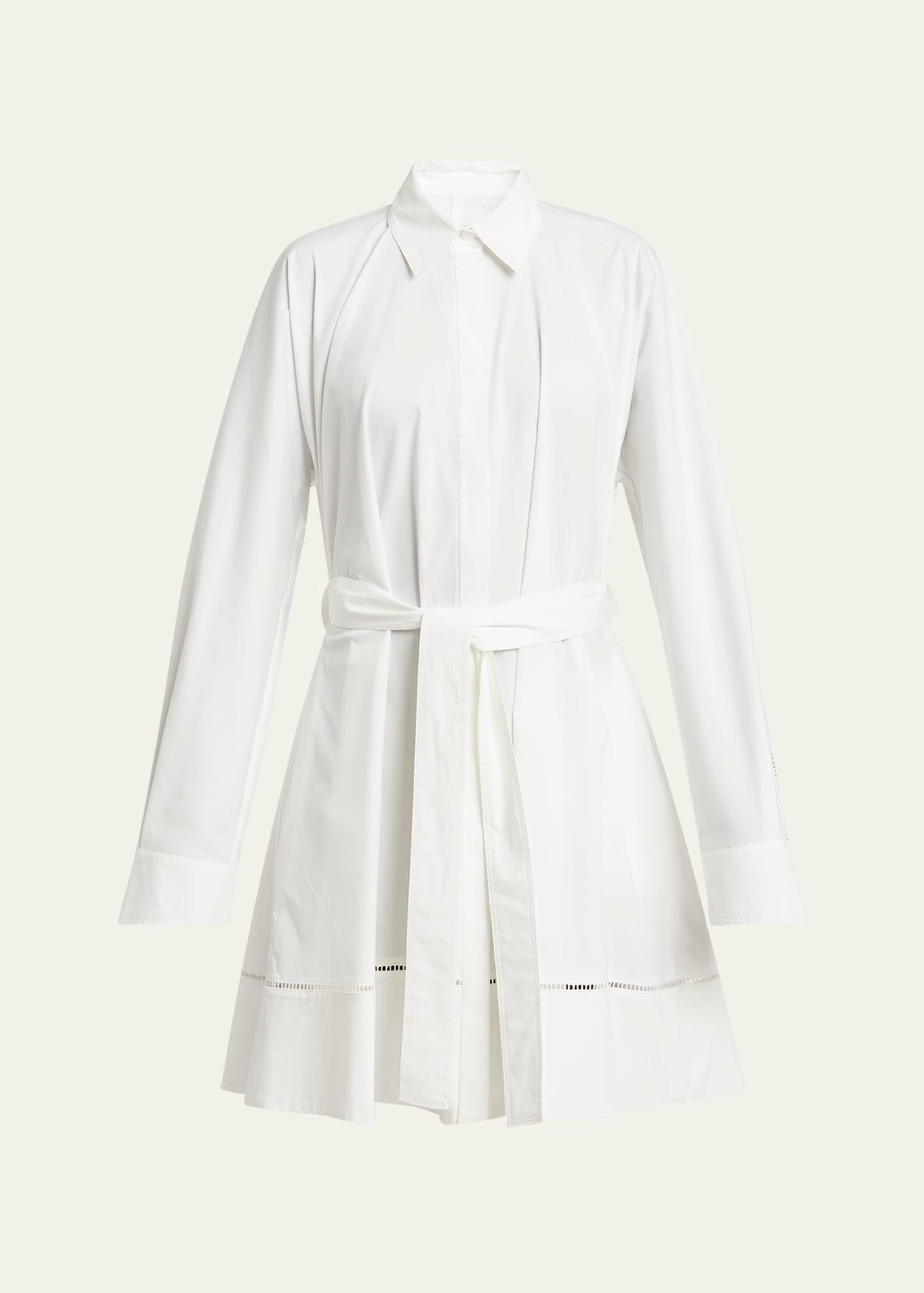 sammy belted ladder stitch poplin dress
