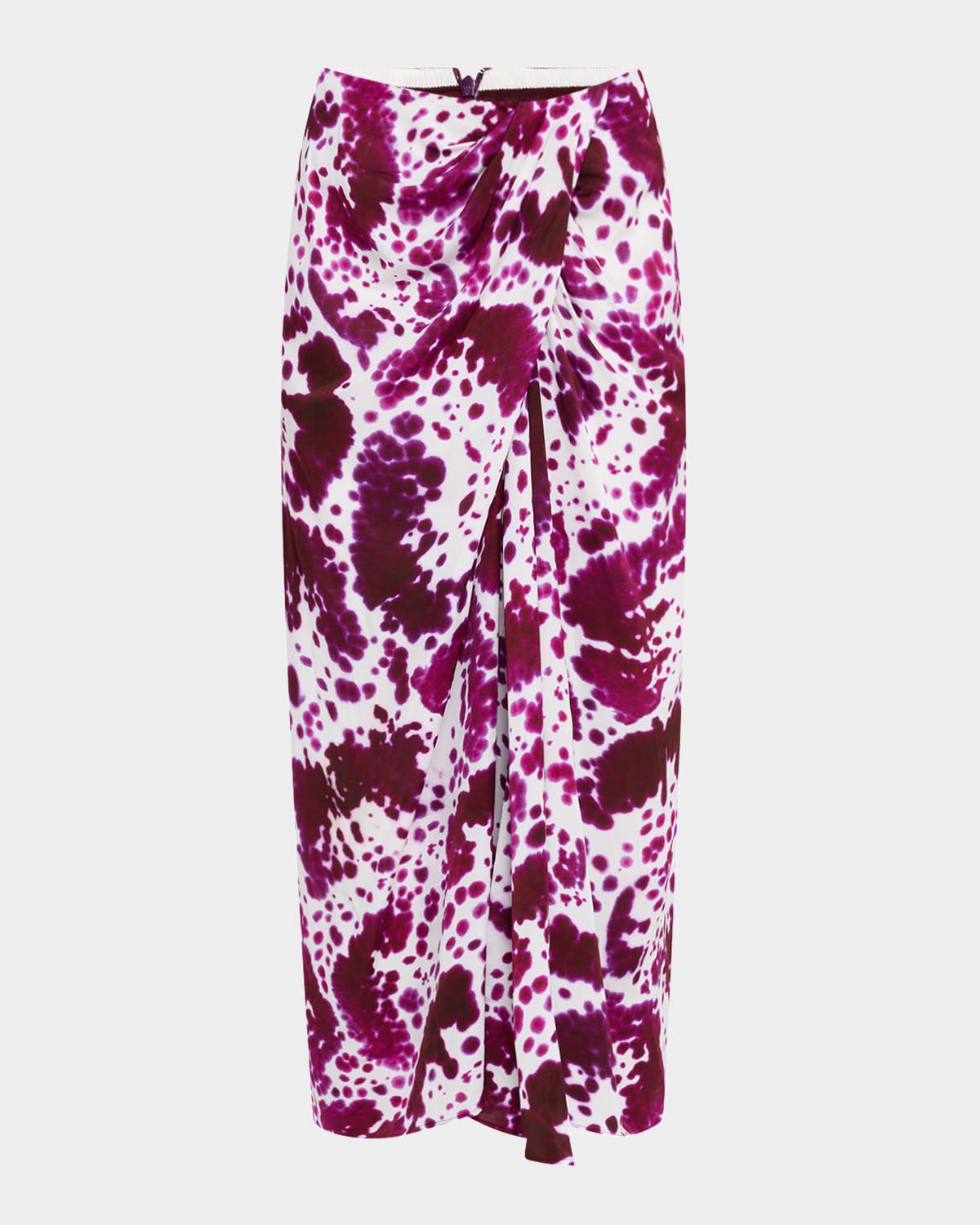 sampa draped midi skirt