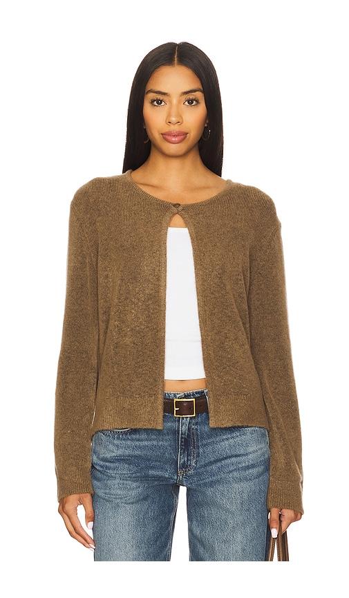 samsoe samsoe sacassandra cardigan in brown.