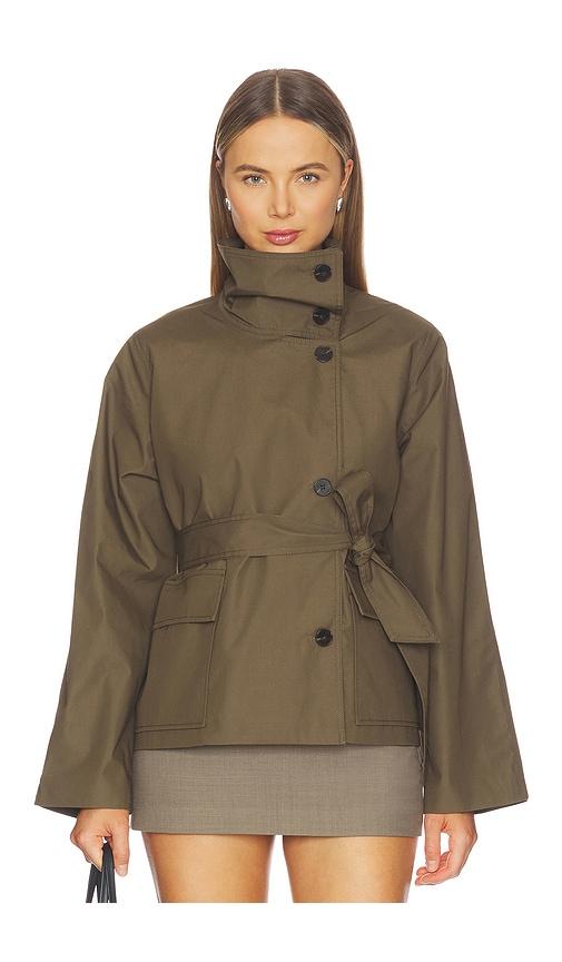 samsoe samsoe sagia jacket in olive.