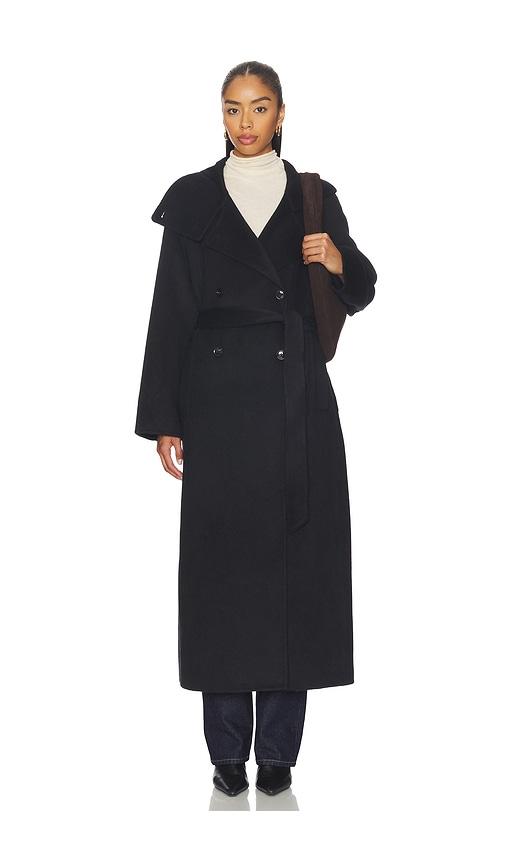 samsoe samsoe sahanne coat in black.
