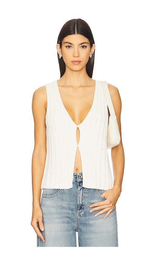 samsoe samsoe salou vest in ivory.