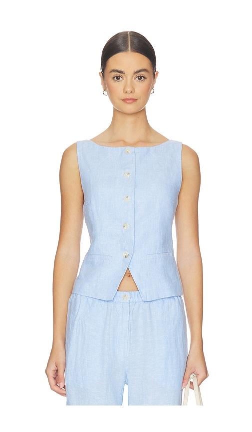 samsoe samsoe saloves vest in baby blue.