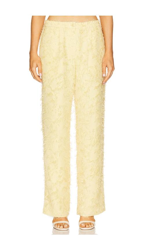 samsoe samsoe satove trousers in yellow.