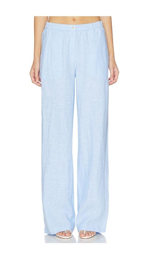 samsoe samsoe satoves trousers in baby blue.