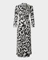 sana geometric-print midi wrap shirtdress