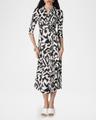 sana geometric-print midi wrap shirtdress