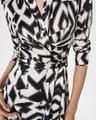 sana geometric-print midi wrap shirtdress