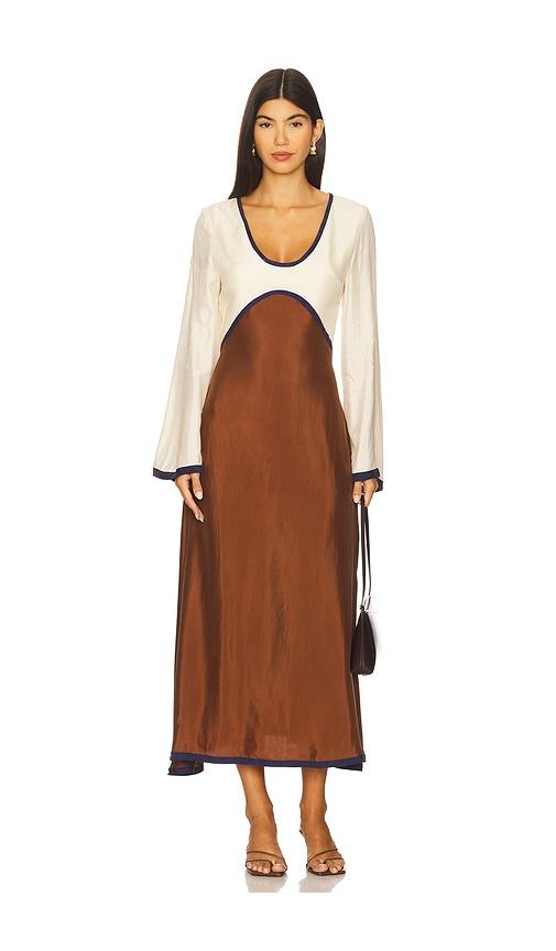 sancia rosalind dress in brown.