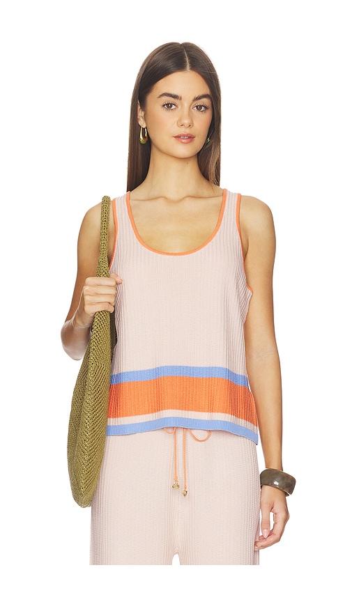sancia the cali knit top in peach,orange.