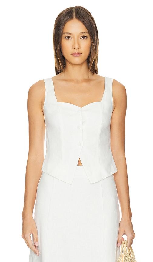 sancia the charlotte top in white.