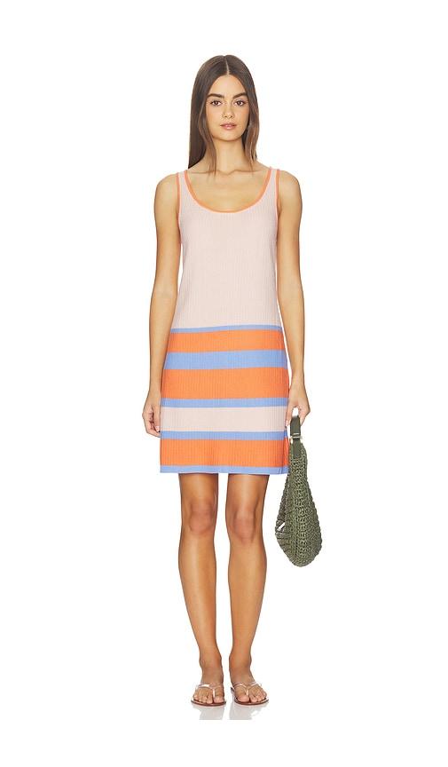 sancia the evora knit dress in peach,orange.
