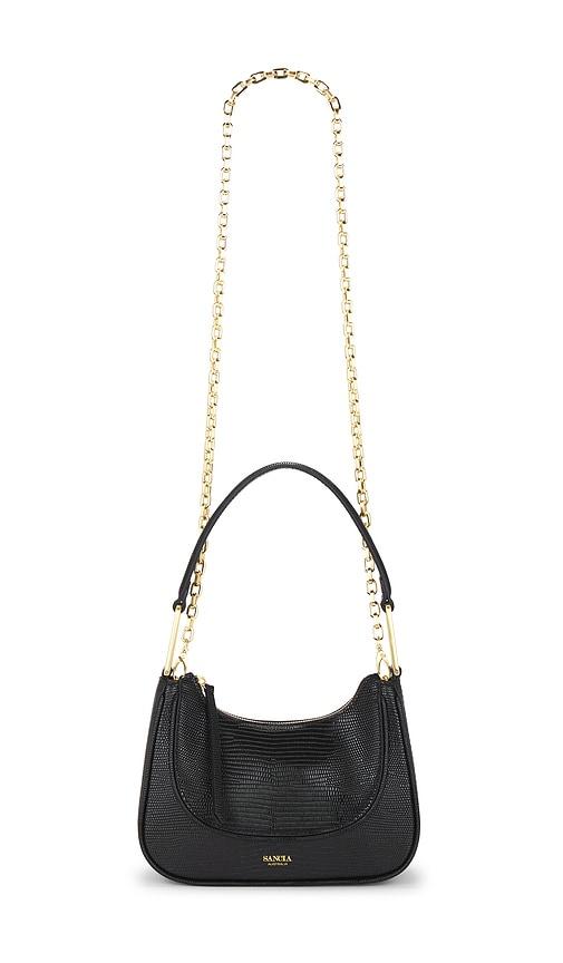 sancia the loja shoulder bag in black.