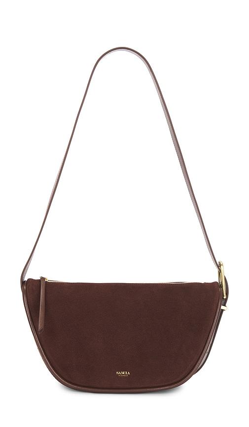 sancia the osimo shoulder bag in chocolate.
