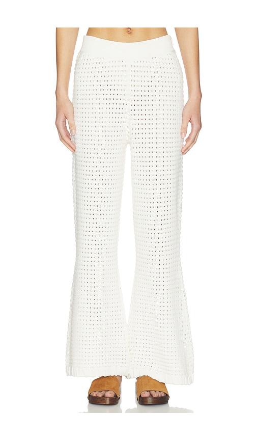 sancia the reid knit pants in white.