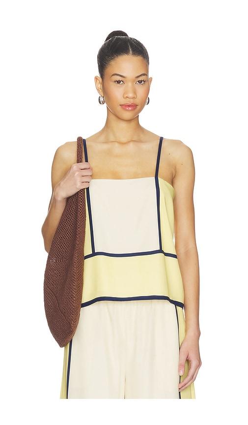 sancia the sian top in yellow.