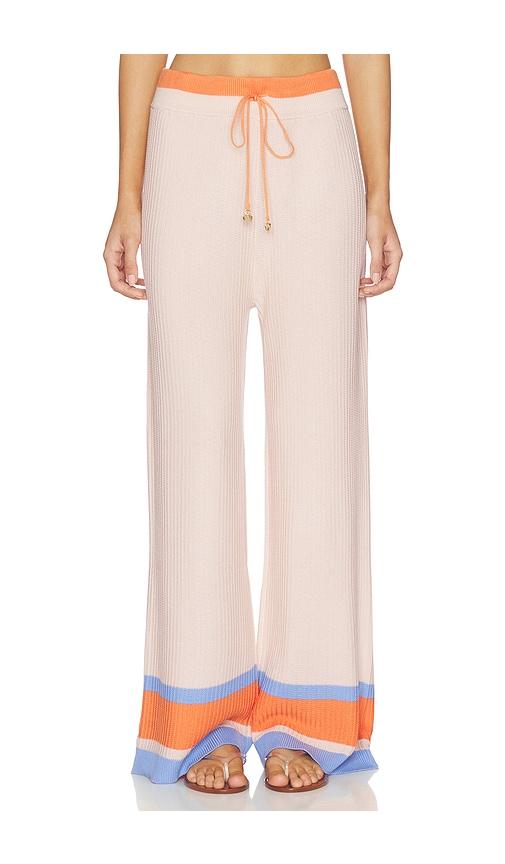 sancia the stella knit pants in peach,orange.