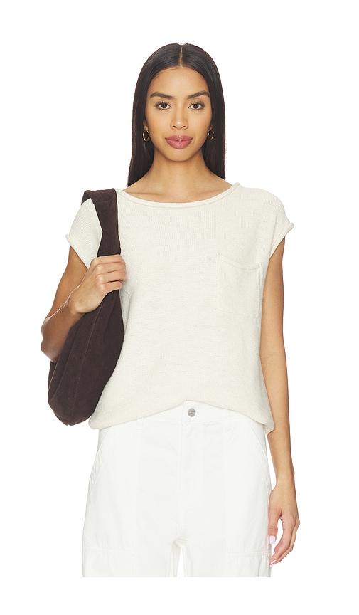 sanctuary easy sweater tee in cream.