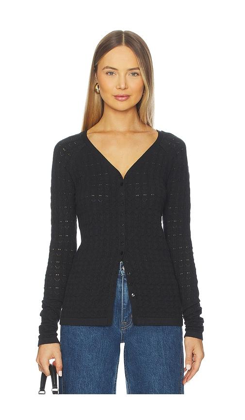 sanctuary fitted raglan cardigan in black.