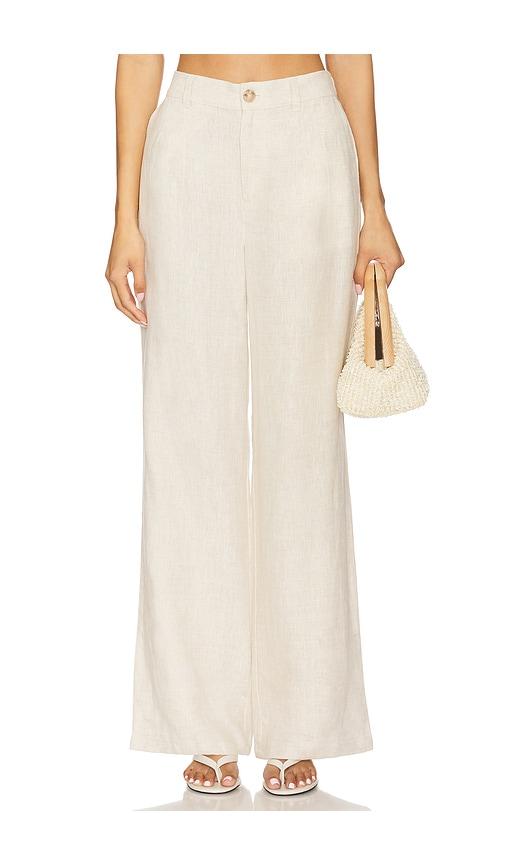 sanctuary hopper straight leg pant in beige.