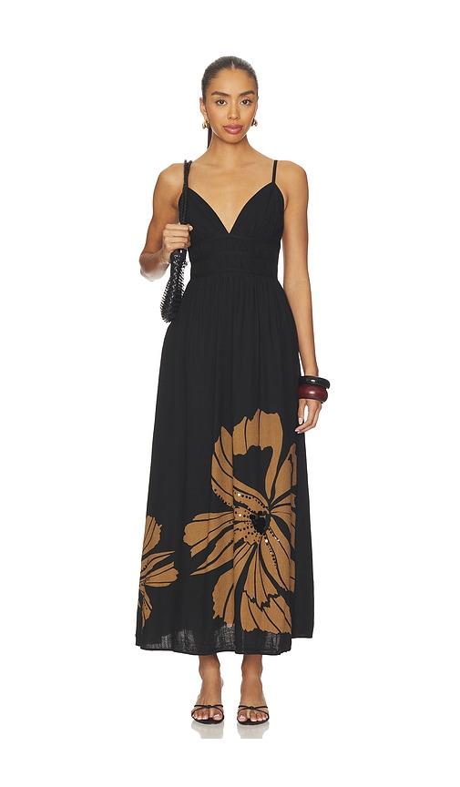 sanctuary mira embellished volume dress in black.