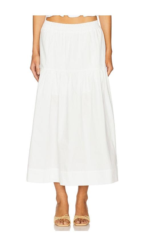 sanctuary poplin prairie skirt in white.