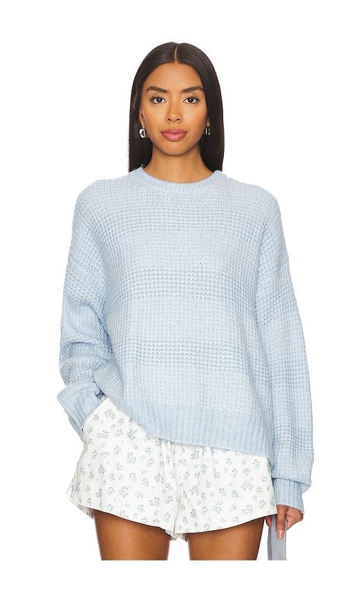 sanctuary snow bunny sweater in baby blue.