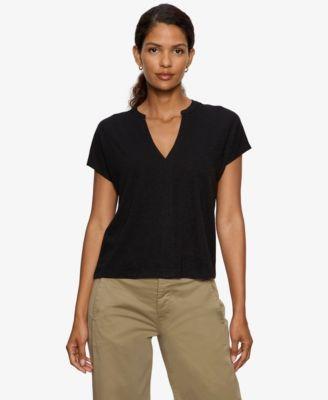 sanctuary womens notched muscle t shirt