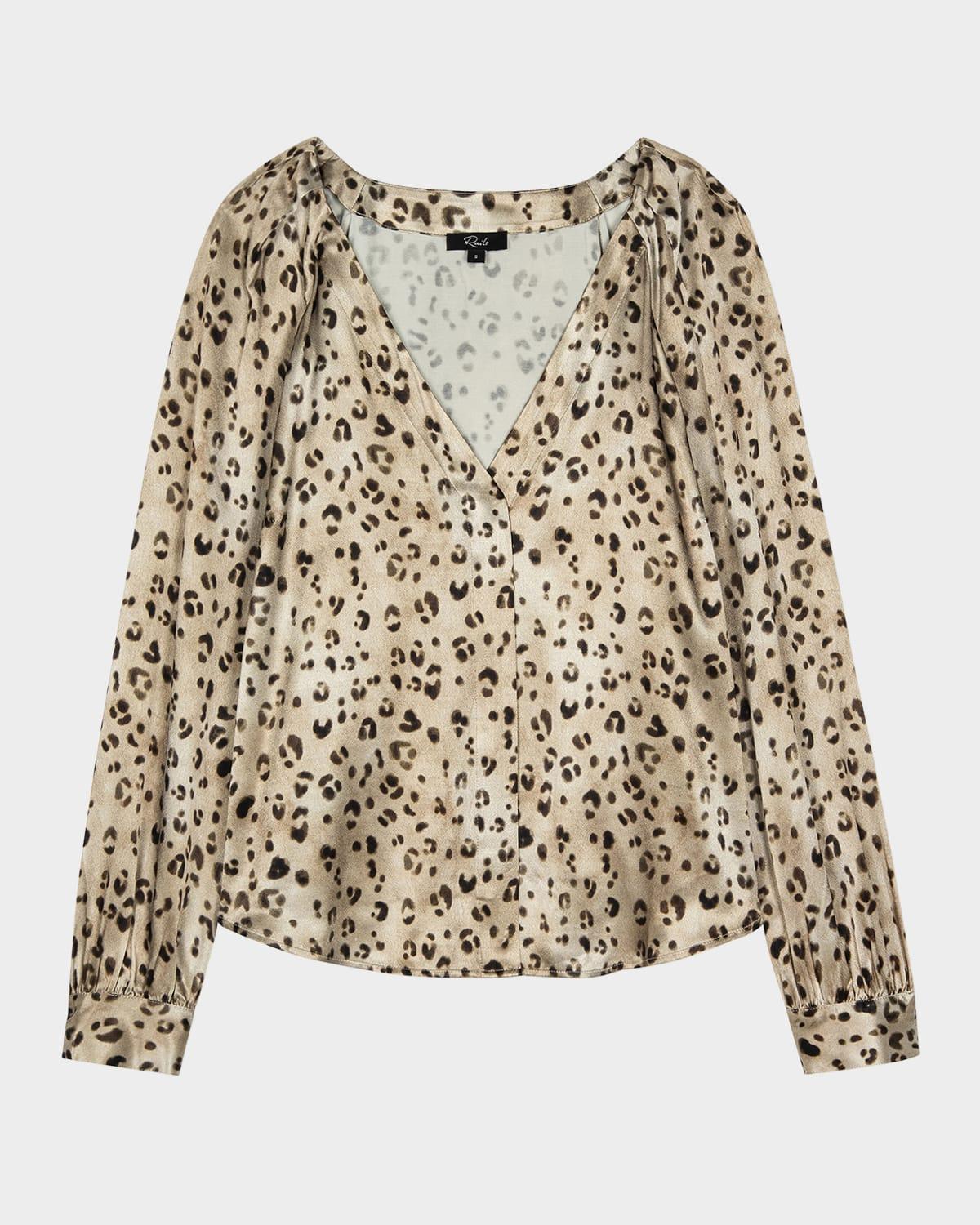 sandra leopard blouse
