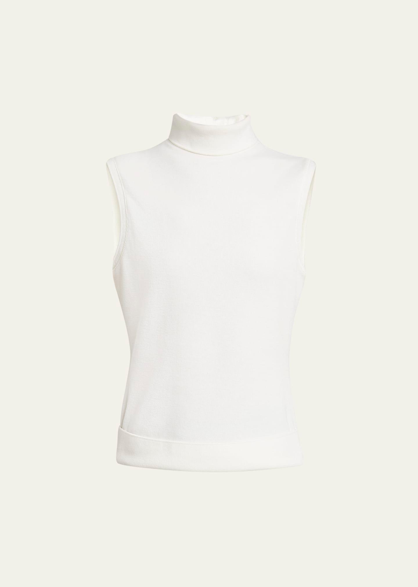 sandrine mock-neck souffle knit top
