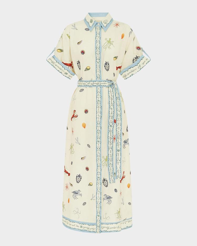 sandy embroidered shirtdress