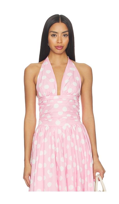 sans faff carlo halter top in pink,white.