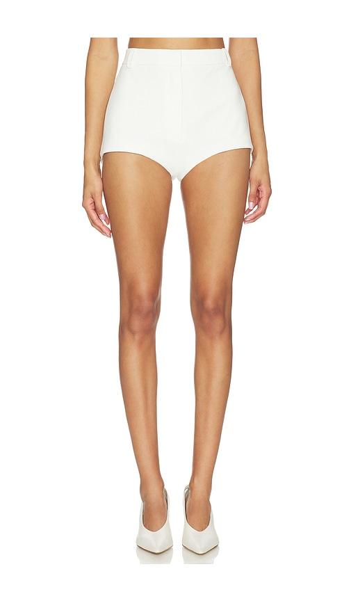 sans faff crepe hot pants in white.