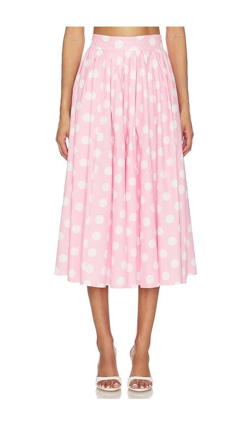 sans faff eden poplin skirt in pink,white.