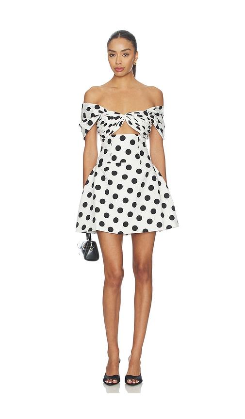 sans faff riviera mini dress in black,white.
